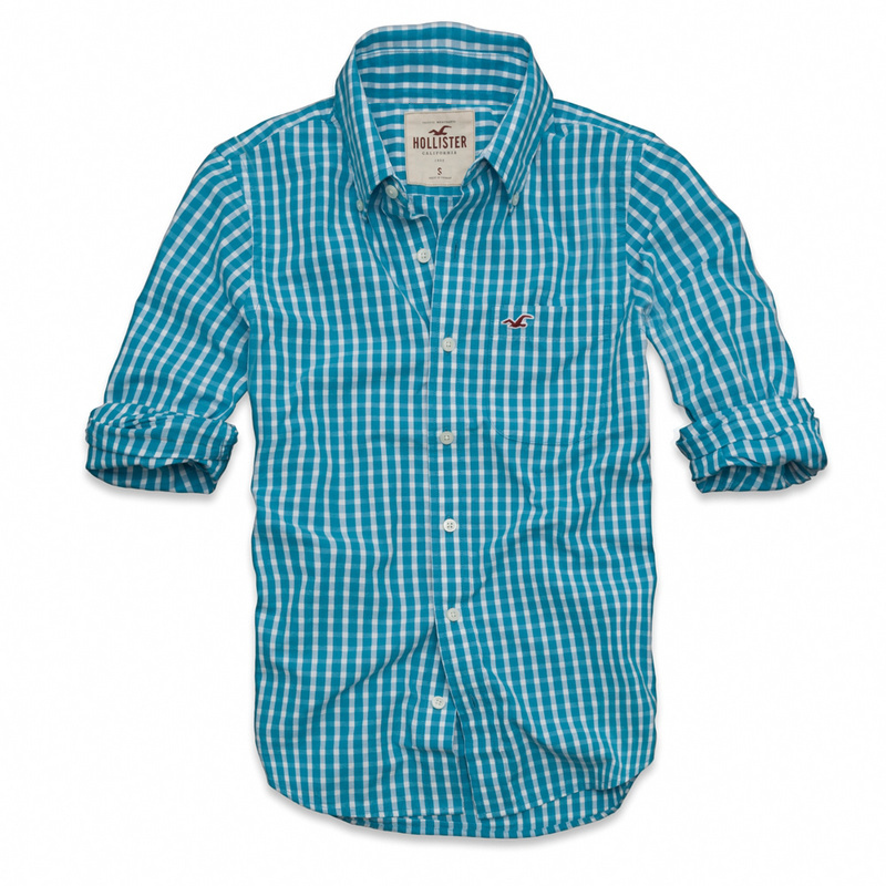 Hollister Hombres Pura Algodón Camisa HCO4511